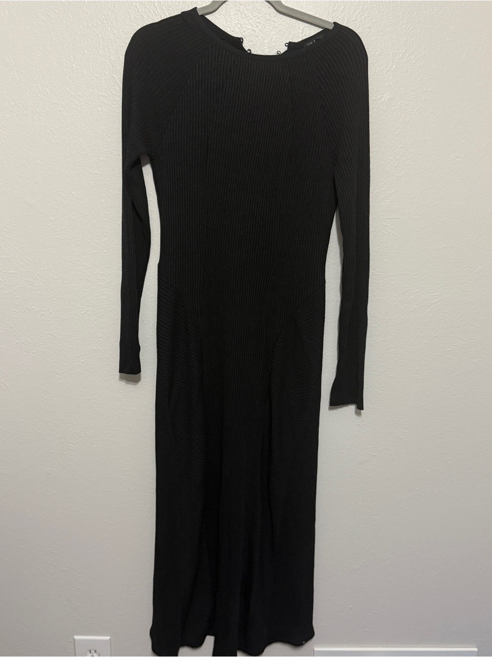 Rag & Bone Long-Sleeve Echo Ribbed Wool Midi Dress New Quiet Luxury Timeless - Picture 11 of 13